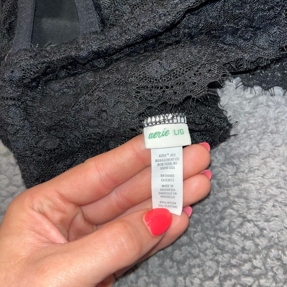 Aerie Black Racerback Lace Bra - Picture 5 of 5